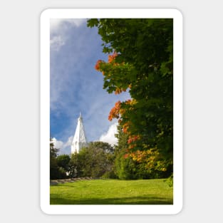 Early Autumn in City Park Sticker